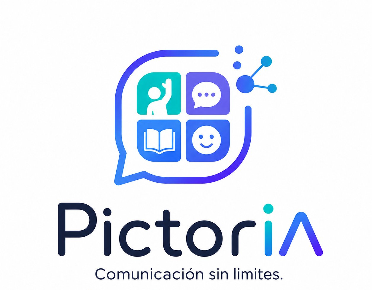 Ilustración de PictorIA con pictogramas de comunicación